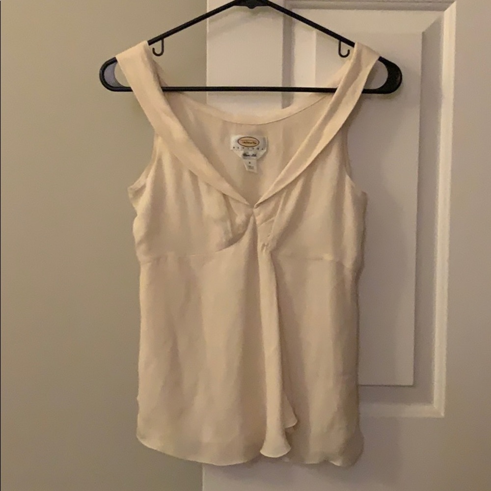 Talbots Cream Silk Tank Blouse Size 4